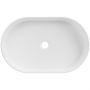 Invena Glamour umywalka 50x32 cm owalna nablatowa biała CE-63-W01 zdj.3