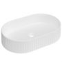Invena Glamour umywalka 50x32 cm owalna nablatowa biała CE-63-W01 zdj.4