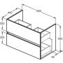 Ideal Standard Eurovit+ umywalka z szafką 80 cm szarą R0574TI zdj.4