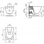 Ideal Standard Tesi miska WC z deską wolnoopadającą wisząca bez kołnierza biały połysk T354601 zdj.2