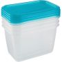 Keeeper Fredo Fresh zestaw pojemników do przechowywania 15,5x10,5x8,5 cm przezroczysty-niebieski 3067363200000 zdj.1