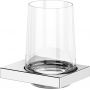 Keuco Edition 11 kubek do mycia zębów z uchwytem szkło/nikiel szczotkowany 11150059000 zdj.1