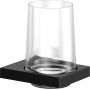 Keuco Edition 11 kubek do mycia zębów z uchwytem szkło/czarny mat 11150379000 zdj.1