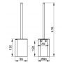 Keuco Plan szczotka toaletowa ścienny czarny chrom 14972010200 zdj.2