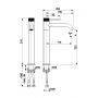 KFA Armatura Moza 316L bateria umywalkowa stojąca wysoka stal inox 5042-613-22 zdj.2