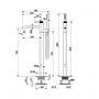 KFA Armatura Moza 316L bateria wannowo-prysznicowa wolnostojąca stal inox 5045-510-22 zdj.2