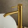KFA Armatura Moza Gold bateria umywalkowa stojąca wysoka złoty szczotkowany 5032-612-31 zdj.4
