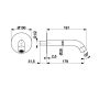 KFA Armatura Moza Brushed Light Gold wylewka do baterii wannowej złota jasna 836-004-39 zdj.2