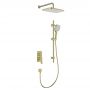 KFA Armatura Malaga zestaw prysznicowy podtynkowy z deszczownicą złoty szczotkowany 4529-301-31 zdj.1