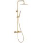 KFA Armatura Moza Gold zestaw prysznicowy ścienny termostatyczny z deszczownicą złoty szczotkowany 5736-920-31 zdj.1