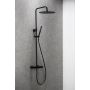 KFA Armatura Moza Black zestaw prysznicowy ścienny termostatyczny z deszczownicą czarny mat 5736-920-81 zdj.3