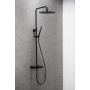 KFA Armatura Moza Black zestaw prysznicowy ścienny termostatyczny z deszczownicą czarny mat 5736-920-81 zdj.4