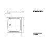 Kaldewei Cayonoplan brodzik 90x90 cm kwadratowy model 2254-5 z obniżonym nośnikiem styropianowym manhattan 361447980199 zdj.2