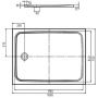 Kaldewei Cayonoplan brodzik 100x75 cm prostokątny model 2255-1 biały 361500010001 zdj.2