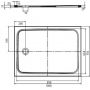 Kaldewei Cayonoplan brodzik 100x75 cm prostokątny model 2255-5 z obniżonym nośnikiem styropianowym czarny 361547980701 zdj.2