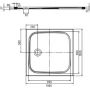 Kaldewei Cayonoplan brodzik 100x100 cm kwadratowy model 2258-5 z obniżonym nośnikiem styropianowym biały 361847980001 zdj.2