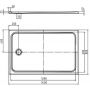 Kaldewei Cayonoplan brodzik 140x80 cm prostokątny model 2266-1 biały 362600010001 zdj.2