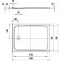 Kaldewei Cayonoplan brodzik 140x90 cm prostokątny model 2267-1 biały 362700010001 zdj.2