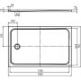 Kaldewei Cayonoplan brodzik 150x75 cm prostokątny model 2270-1 biały 363000010001 zdj.2