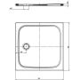 Kaldewei Cayonoplan brodzik 90x90 cm kwadratowy model 2254-5 z obniżonym nośnikiem styropianowym biały 361447980001 zdj.2