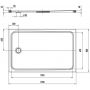 Kaldewei Cayonoplan brodzik 170x80 cm prostokątny model 2223-5 z obniżonym nośnikiem styropianowym biały 375347980001 zdj.2