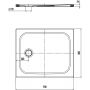 Kaldewei Cayonoplan brodzik 90x80 cm prostokątny model 2220-5 z obniżonym nośnikiem styropianowym biały 375047980001 zdj.2