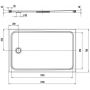 Kaldewei Cayonoplan brodzik 170x70 cm prostokątny model 2278-5 z obniżonym nośnikiem styropianowym biały 370147980001 zdj.2