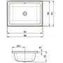 Kaldewei Cayono umywalka 58x41,5 cm wpuszczana stalowa model 3189 biała 913606000001 zdj.2