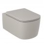 Kludi Resa S miska WC z deską wolnoopadającą wisząca bez kołnierza spłukiwanie wirowe jasny szary mat 27WCSETO2 zdj.1