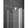 Kermi Cada XS drzwi prysznicowe 90 cm lewe srebrny połysk/szkło przezroczyste CK1KL09020VPK zdj.4