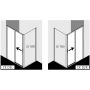 Kermi Cada XS drzwi prysznicowe 110 cm lewe srebrny wysoki połysk/szkło przezroczyste CKD2L11020VPK zdj.4