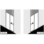 Kermi Cada XS drzwi prysznicowe 110 cm prawe srebrny wysoki połysk/szkło przezroczyste CKD2R11020VPK zdj.4