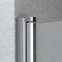 Kermi Liga drzwi prysznicowe 80 cm składane lewe srebrny połysk/szkło przezroczyste LI2SL08020VPK zdj.5