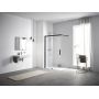 Kermi Nica Walk-In ścianka prysznicowa 100 cm lewa wolnostojąca czarny soft/szkło przezroczyste NIJ2L100203PK zdj.1