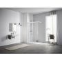 Kermi Nica Walk-In ścianka prysznicowa 110 cm lewa wolnostojąca srebrny wysoki połysk/szkło przezroczyste NIJ2L11020VPK zdj.6