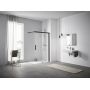 Kermi Nica Walk-In ścianka prysznicowa 110 cm prawa wolnostojąca czarny soft/szkło przezroczyste NIJ2R110203PK zdj.1