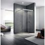 Kermi Nica Walk-In ścianka prysznicowa 110 cm prawa wolnostojąca srebrny wysoki połysk/szkło przezroczyste NIJ2R11020VPK zdj.1