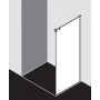 Kermi Nica NI TWR ścianka prysznicowa 75 cm prawa czarny soft/szkło przezroczyste NITWR075203PK zdj.2