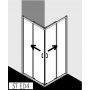 Kermi Stina kabina prysznicowa 90 cm kwadratowa profile srebrny połysk/szkło przezroczyste STED409019VPK zdj.2
