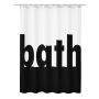 Kleine Wolke Bath zasłona prysznicowa 180x200 cm tekstylna biały/napisy 5959185305 zdj.1