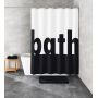 Kleine Wolke Bath zasłona prysznicowa 180x200 cm tekstylna biały/napisy 5959185305 zdj.2