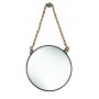 Kleine Wolke Rope Mirror lustro 39,5x23 cm okrągłe czarne 8653926886 zdj.1