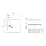 Laufen Pro brodzik 80x80 cm kwadratowy kompozyt Marbond beton architektoniczny H2109500790001 zdj.2
