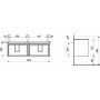 Laufen Base 2.0 szafka 127x44,5x51,5 cm podumywalkowa wisząca dąb H4113341082671 zdj.2