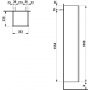 Laufen Meda szafka 35,5x35,3x165 cm boczna wisząca biała H4216510112601 zdj.2