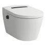 Laufen Cleanet Auria toaleta myjąca wisząca bez kołnierza ze spłukiwaniem wirowym biała H8208417650001 zdj.1