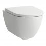 Laufen Pro X miska WC z deską wolnoopadającą wisząca bez kołnierza ze spłukiwaniem wirowym biały połysk H8668600000001 zdj.1