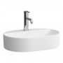 Laufen Savoy umywalka 55x38 cm owalna nablatowa biały mat H8129457571111 zdj.1