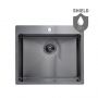 Laveo Marmara zlewozmywak stalowy 59x51 cm grafit SAM510T zdj.3