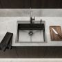 Laveo Marmara zlewozmywak stalowy 59x51 cm grafit SAM510T zdj.8